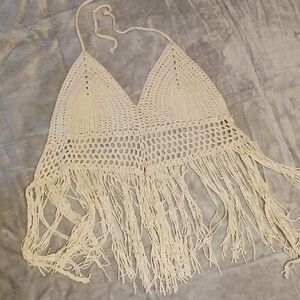 Crochet Fringe Halter Top